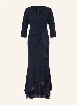 Abendkleid mit 3/4-Arm und Volants