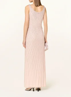 Abendkleid mit Pailletten und Schmuckperlen