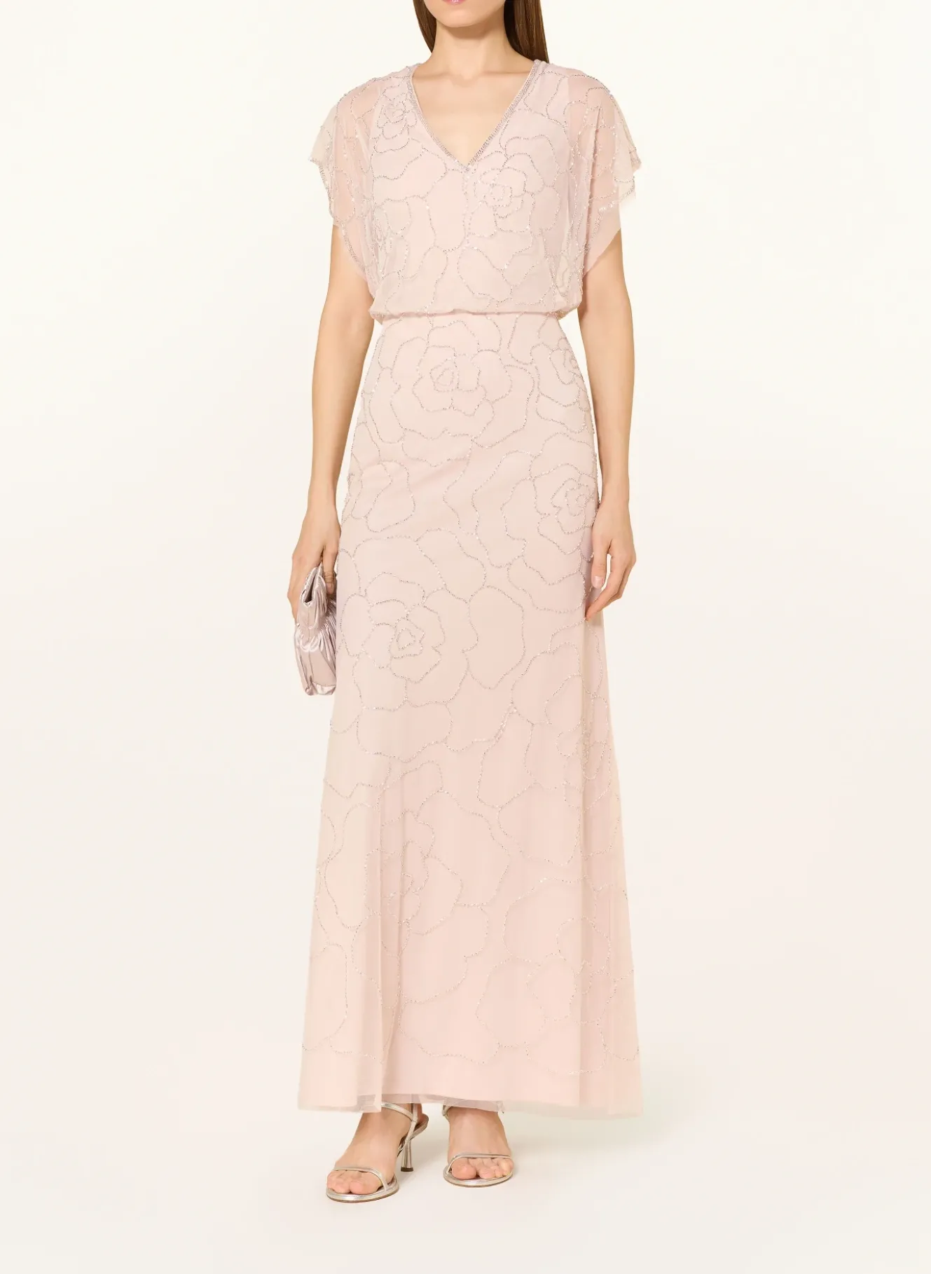 Abendkleid mit Schmuckperlen