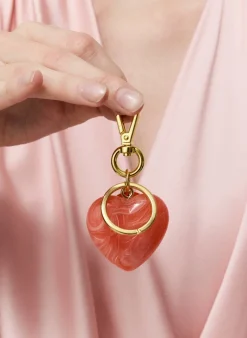 Anhänger HEART KEY CHAIN CHARM WATERMELON MARBLE by GLAMBOU