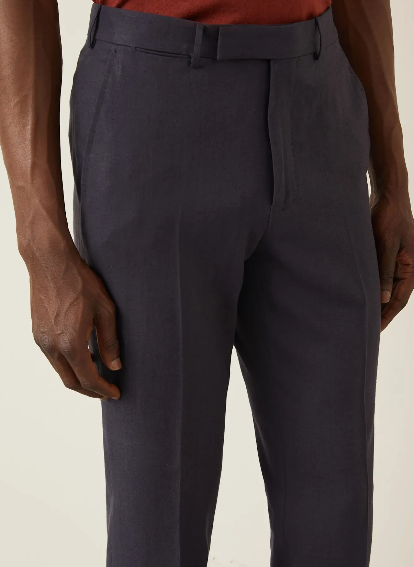 Anzughose Regular Fit aus Leinen