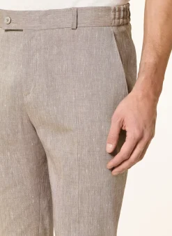 Anzughose Regular Fit mit Leinen