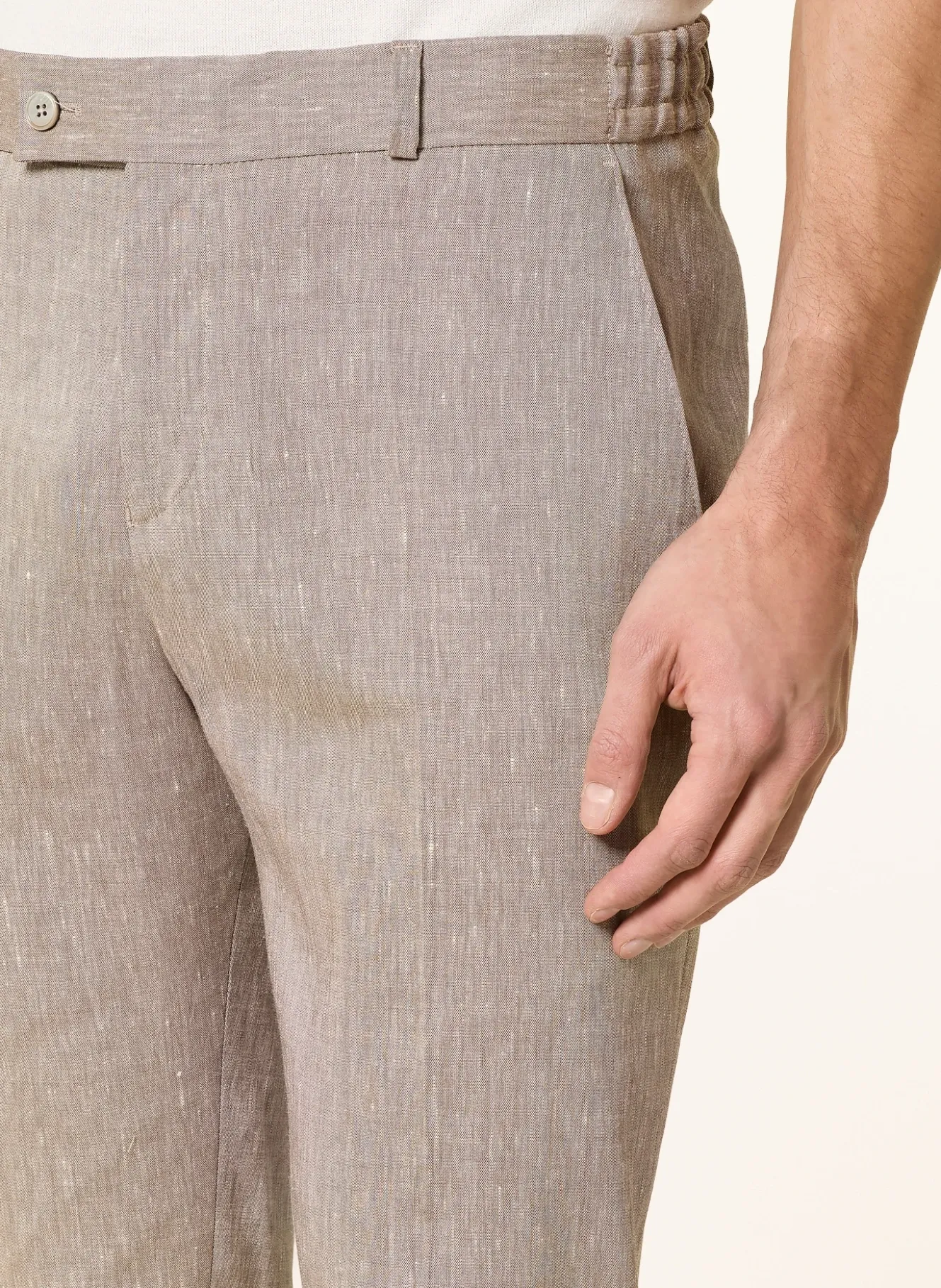 Anzughose Regular Fit mit Leinen