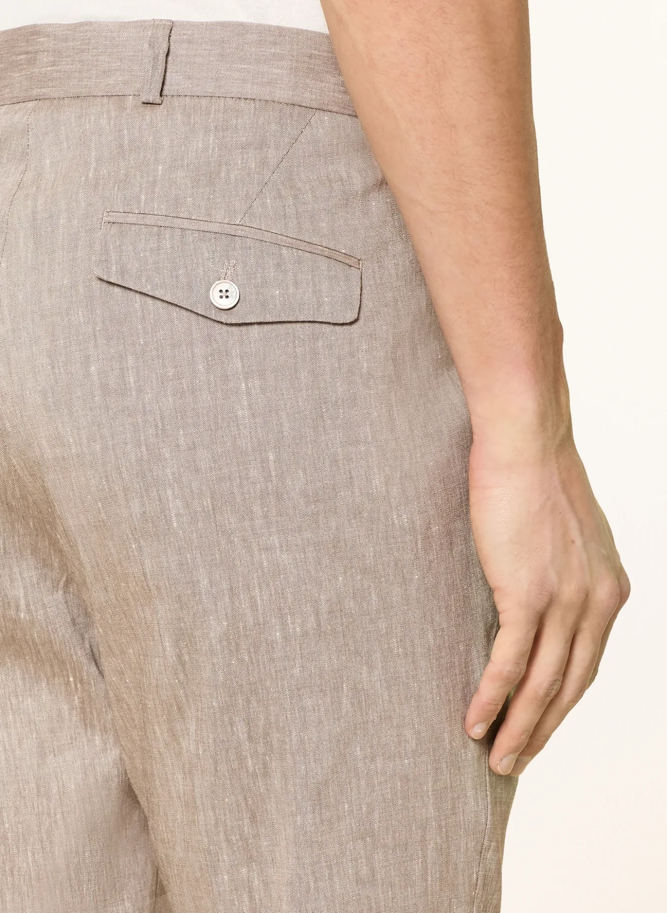 Anzughose Regular Fit mit Leinen