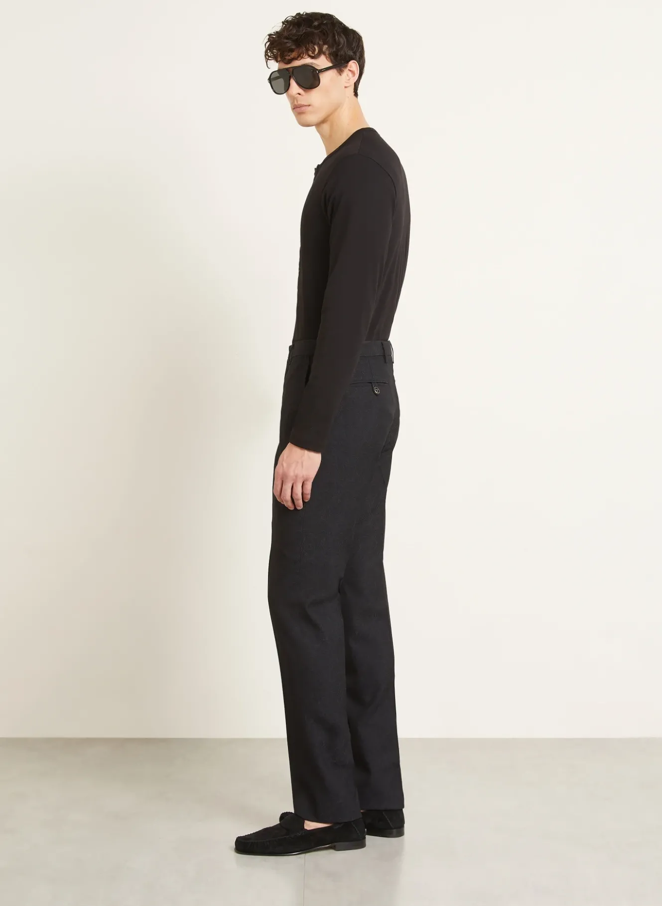 Anzughose Slim Fit aus Jacquard