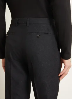 Anzughose Slim Fit aus Jacquard