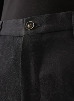 Anzughose Slim Fit aus Jacquard