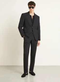 Anzughose Slim Fit aus Jacquard