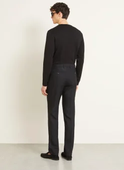 Anzughose Slim Fit aus Jacquard