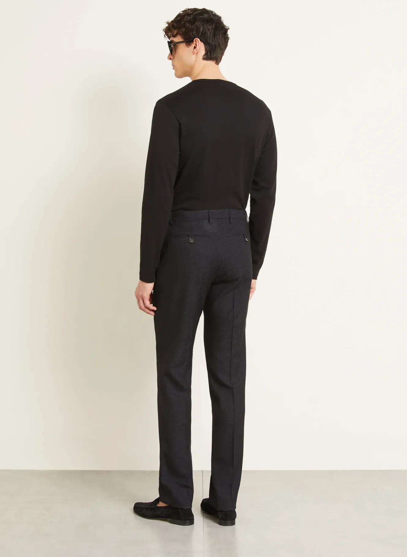 Anzughose Slim Fit aus Jacquard