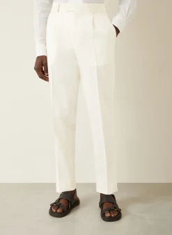 Anzughose Slim Fit aus Leinen