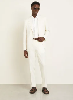 Anzughose Slim Fit aus Leinen