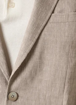 Anzugsakko Slim Fit mit Leinen