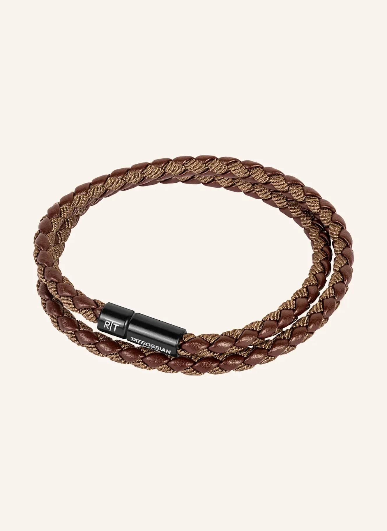 Armband aus Öko-Leder mit Aluminiumverschluss