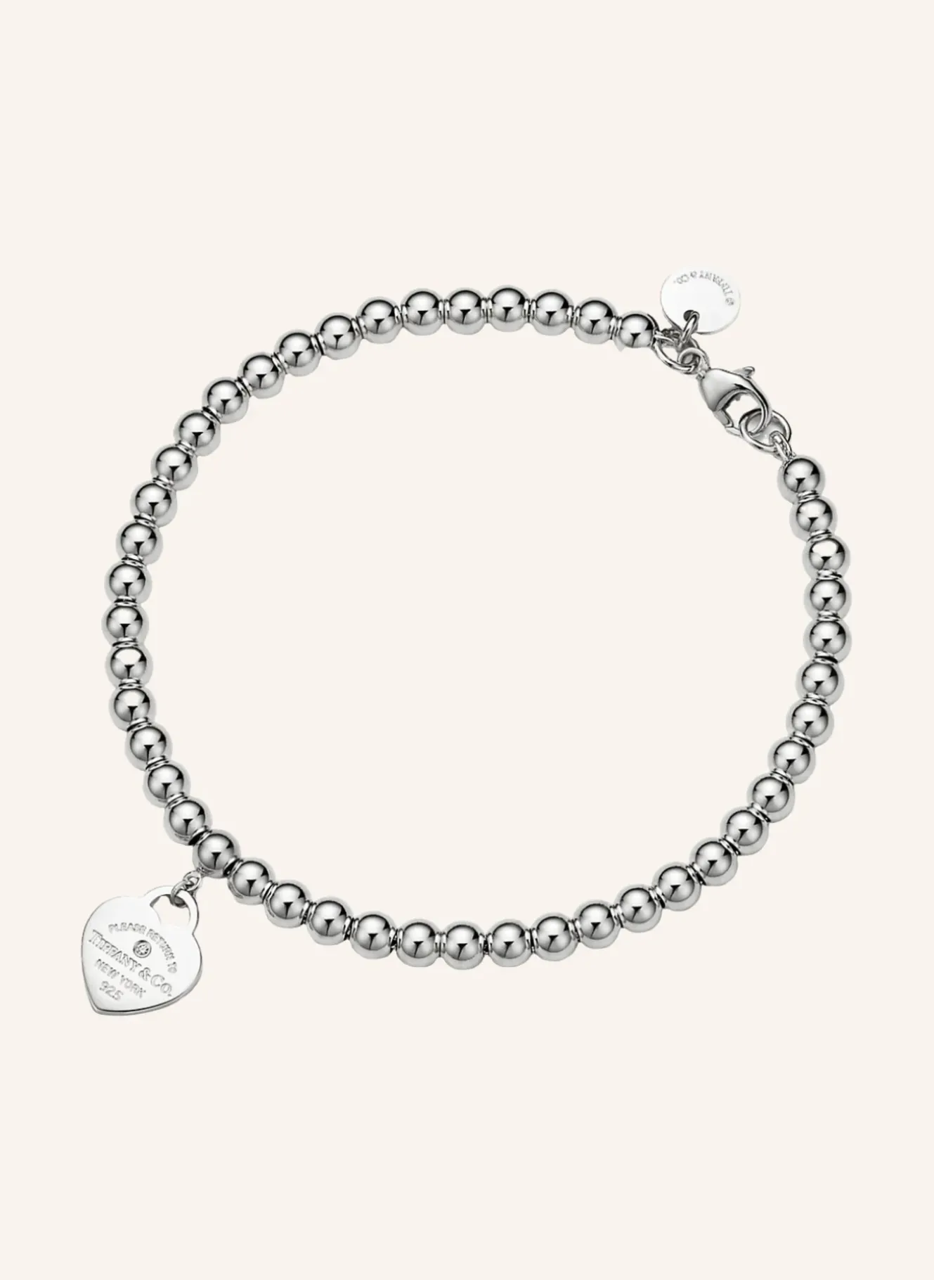 Armband RETURN TO TIFFANY™ aus Sterlingsilber mit einem Diamanten im runden Brillantschliff