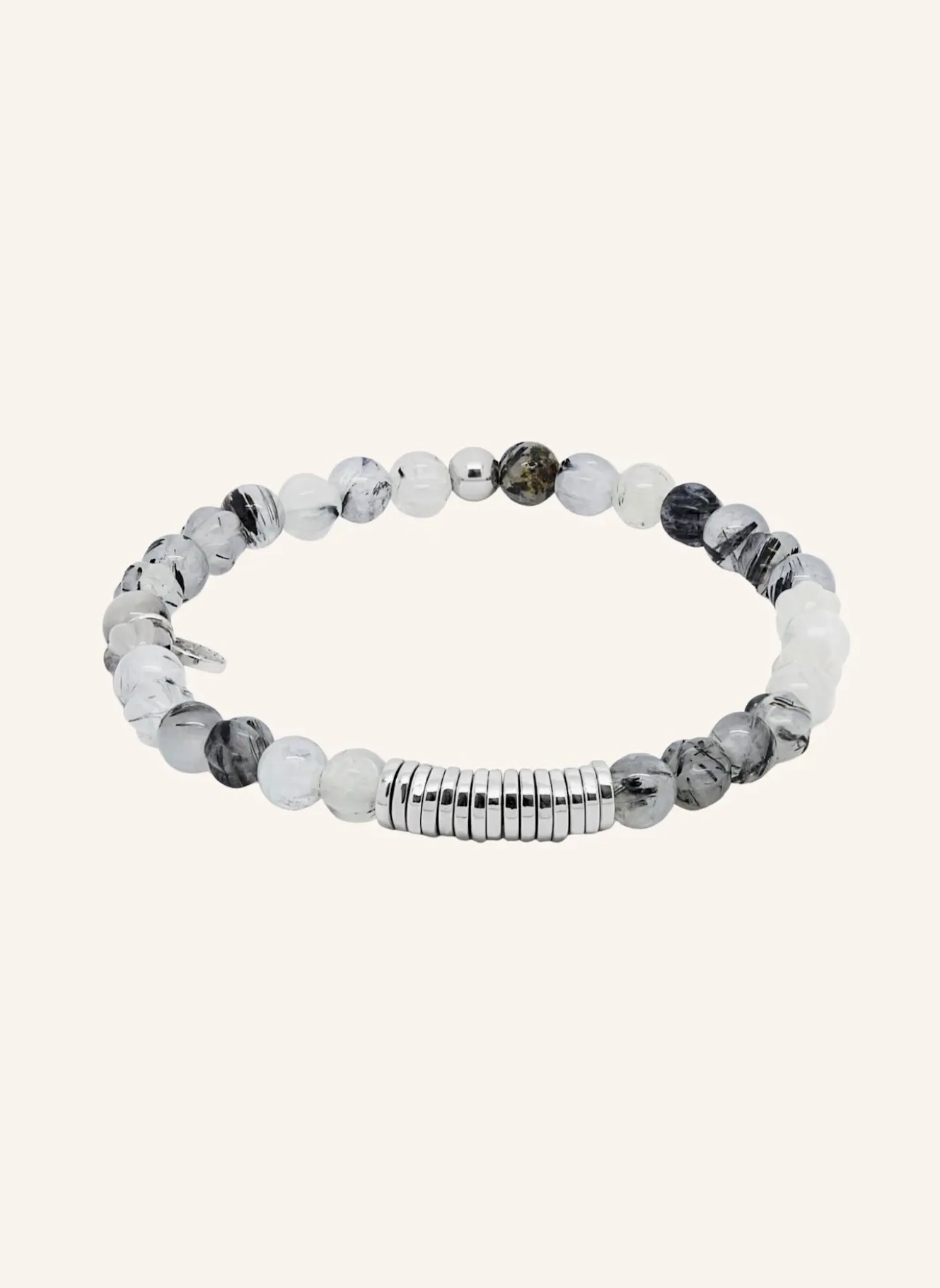 ARMBAND Runde Scheibe perlenbesetzt