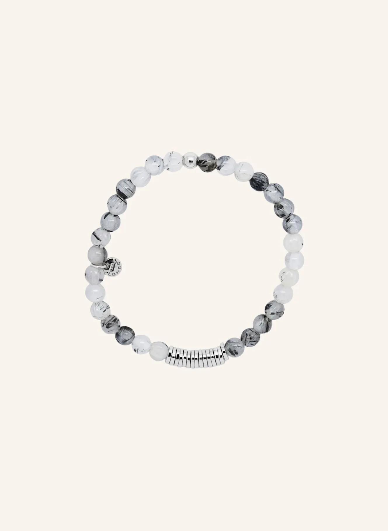 ARMBAND Runde Scheibe perlenbesetzt