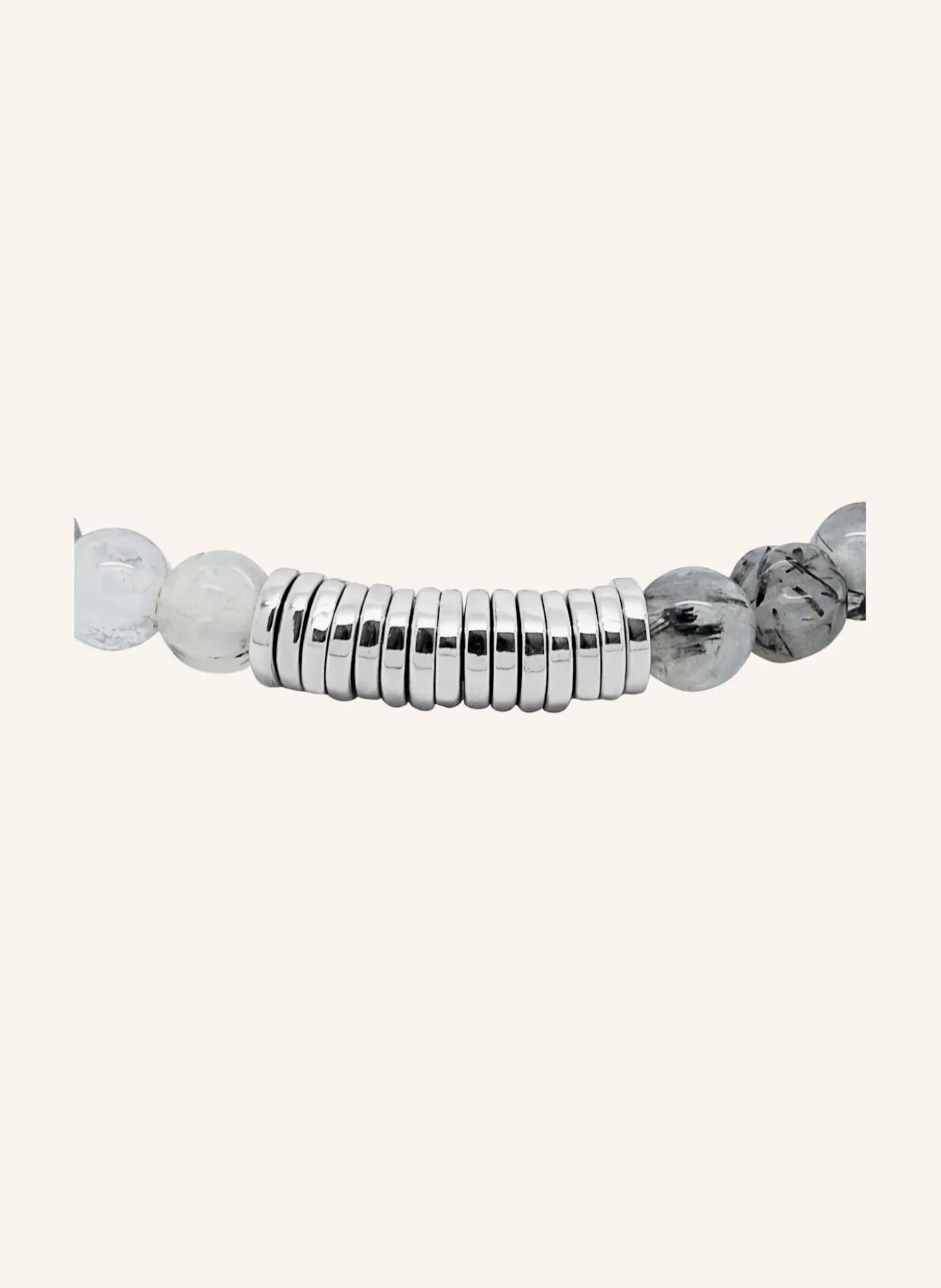 ARMBAND Runde Scheibe perlenbesetzt
