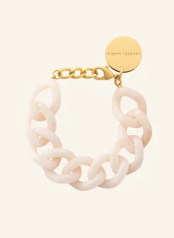 Armbänder FLAT CHAIN BRACELET LATTE MARBLE by GLAMBOU
