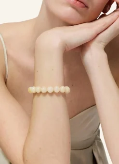 Armbänder MINI BEADS FLEX BRACELET LATTE MARBLE by GLAMBOU