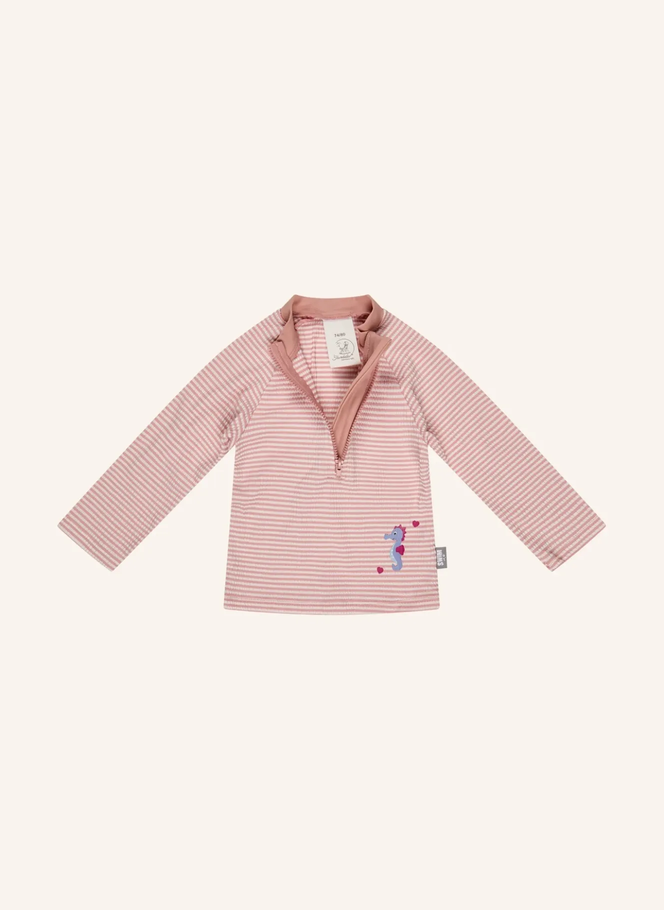 Badeshirt langarm Seepferdchen