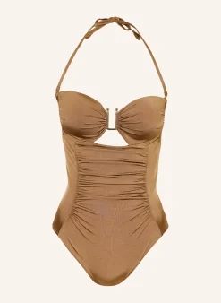Bandeau-Badeanzug BCHCURVA mit Cut-out