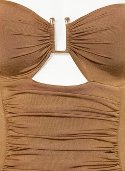 Bandeau-Badeanzug BCHCURVA mit Cut-out