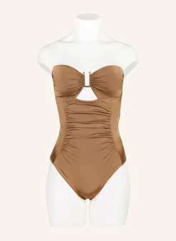 Bandeau-Badeanzug BCHCURVA mit Cut-out
