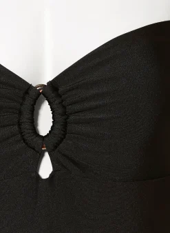 Bandeau-Badeanzug mit Cut-outs