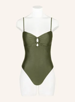 Bandeau-Badeanzug mit Cut-outs