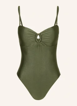 Bandeau-Badeanzug mit Cut-outs