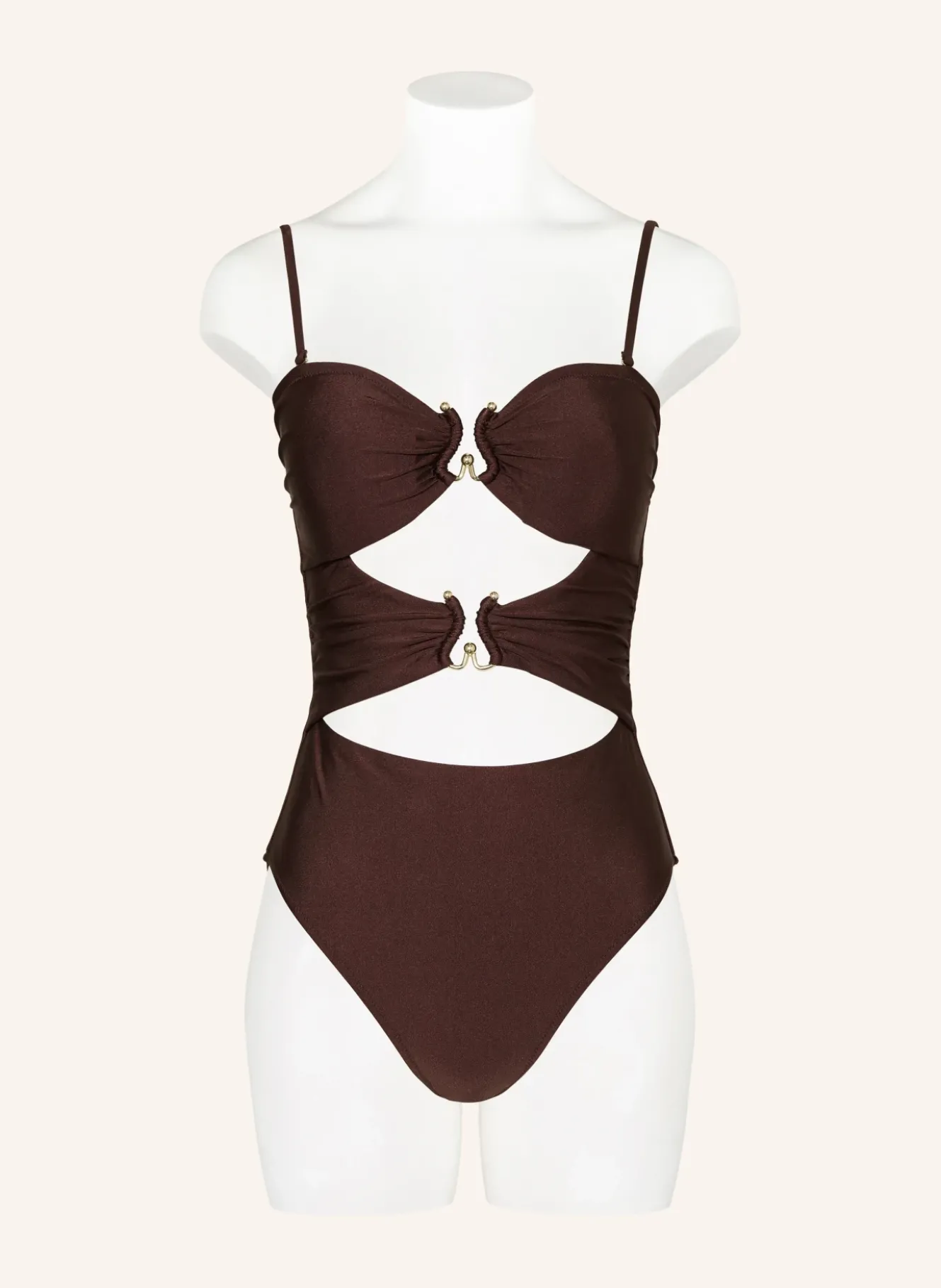 Bandeau-Badeanzug mit Cut-outs