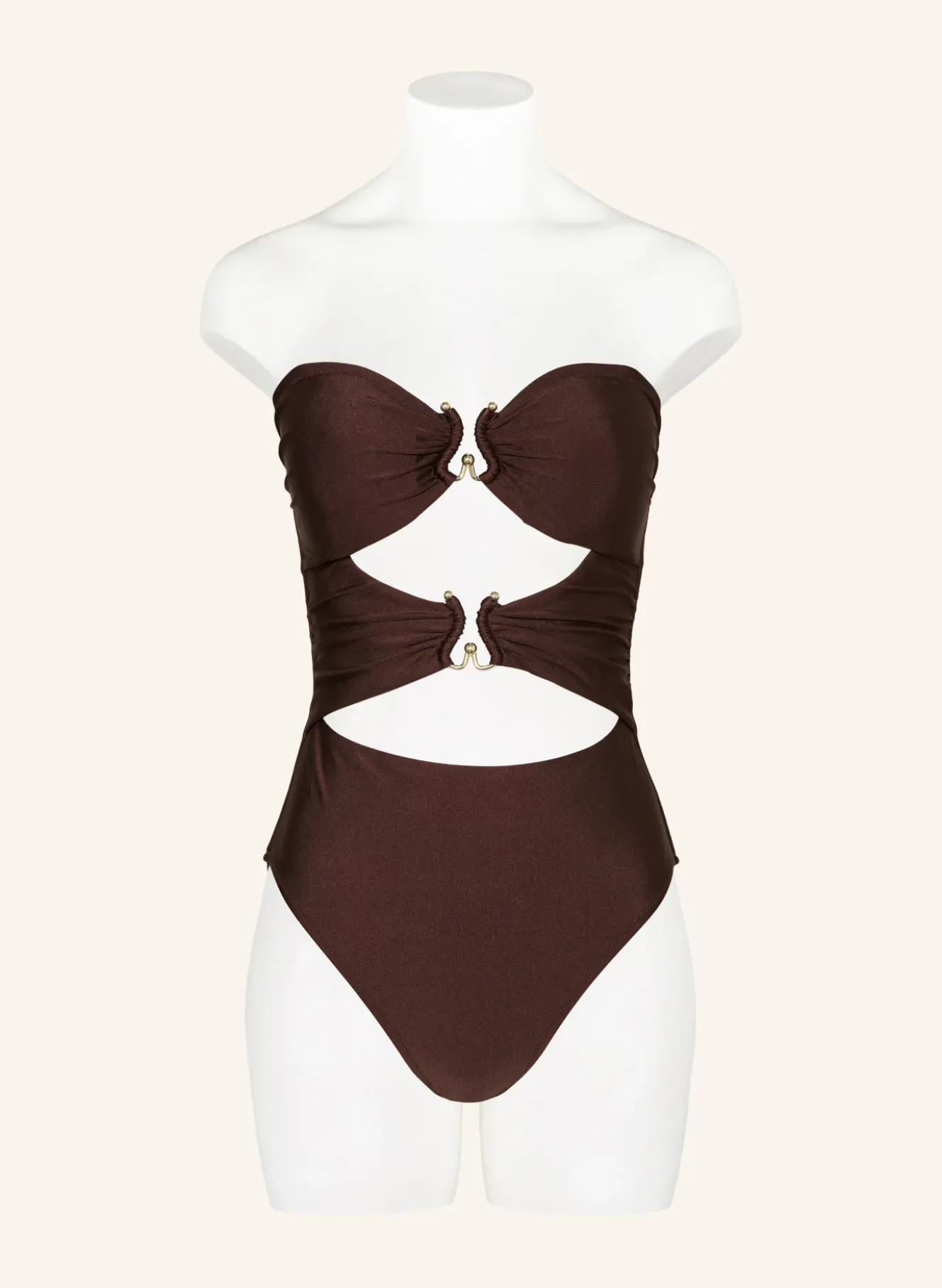Bandeau-Badeanzug mit Cut-outs