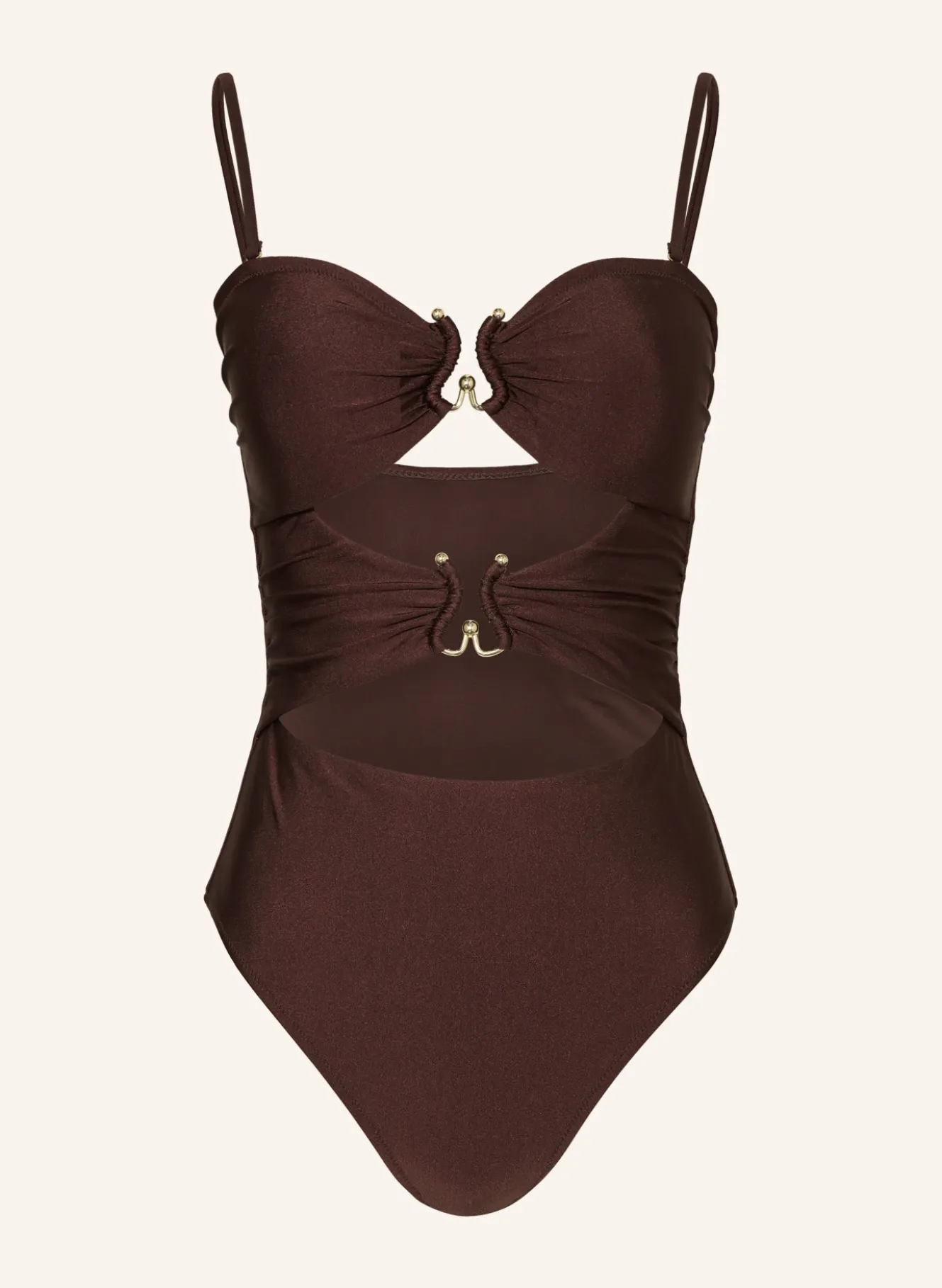 Bandeau-Badeanzug mit Cut-outs