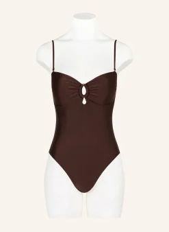 Bandeau-Badeanzug mit Cut-outs