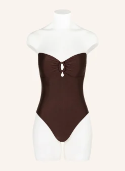 Bandeau-Badeanzug mit Cut-outs