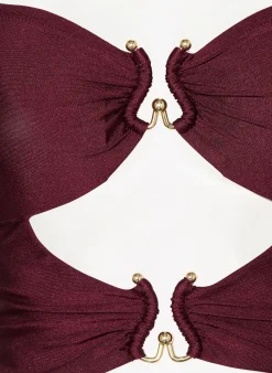 Bandeau-Badeanzug mit Cut-outs