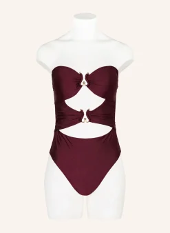 Bandeau-Badeanzug mit Cut-outs