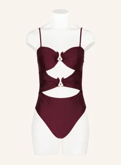 Bandeau-Badeanzug mit Cut-outs