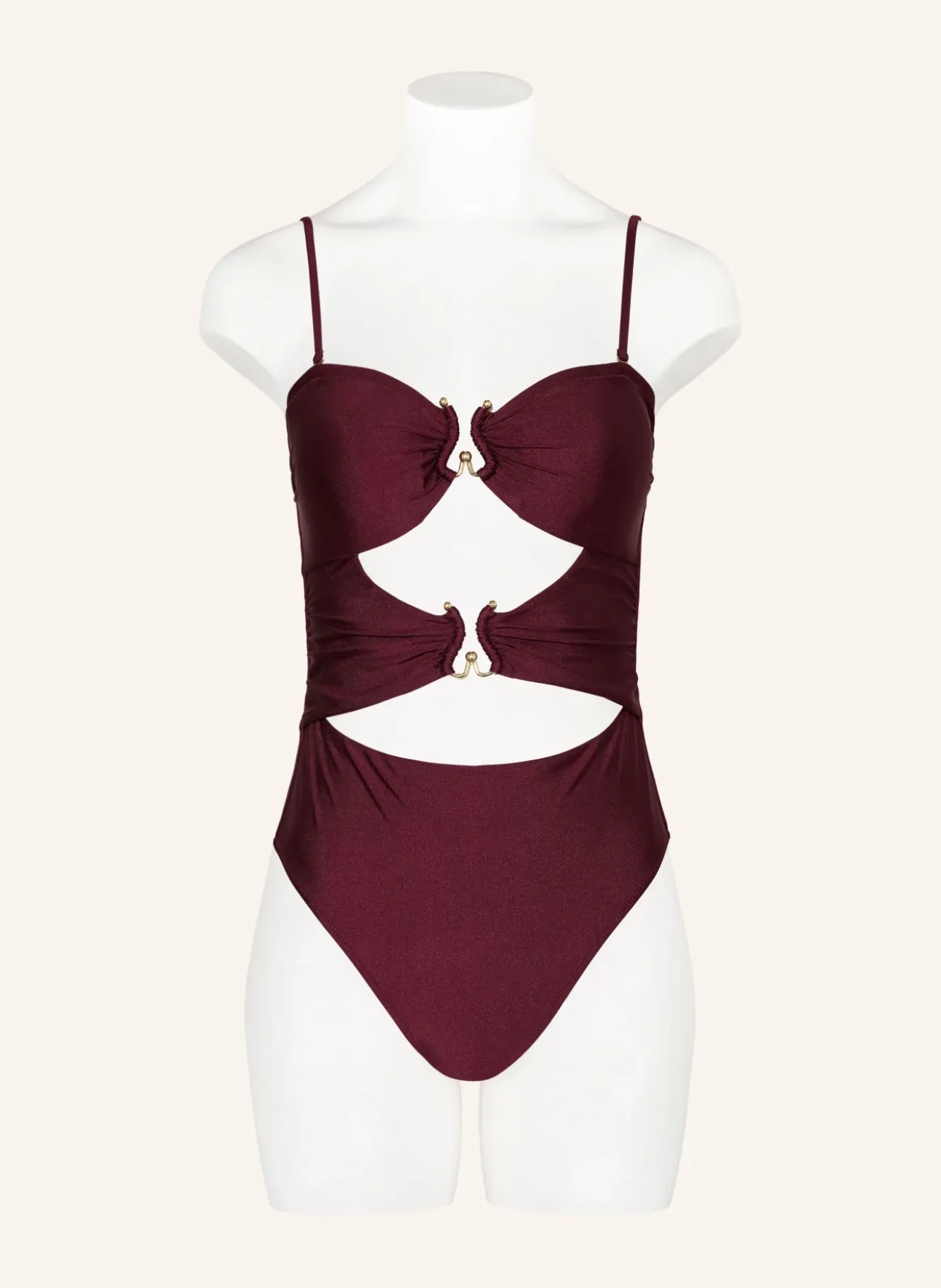 Bandeau-Badeanzug mit Cut-outs