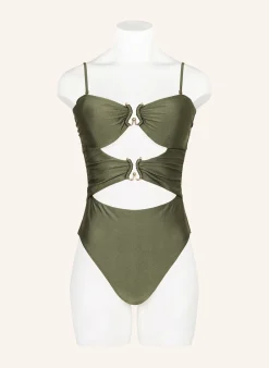 Bandeau-Badeanzug mit Cut-outs