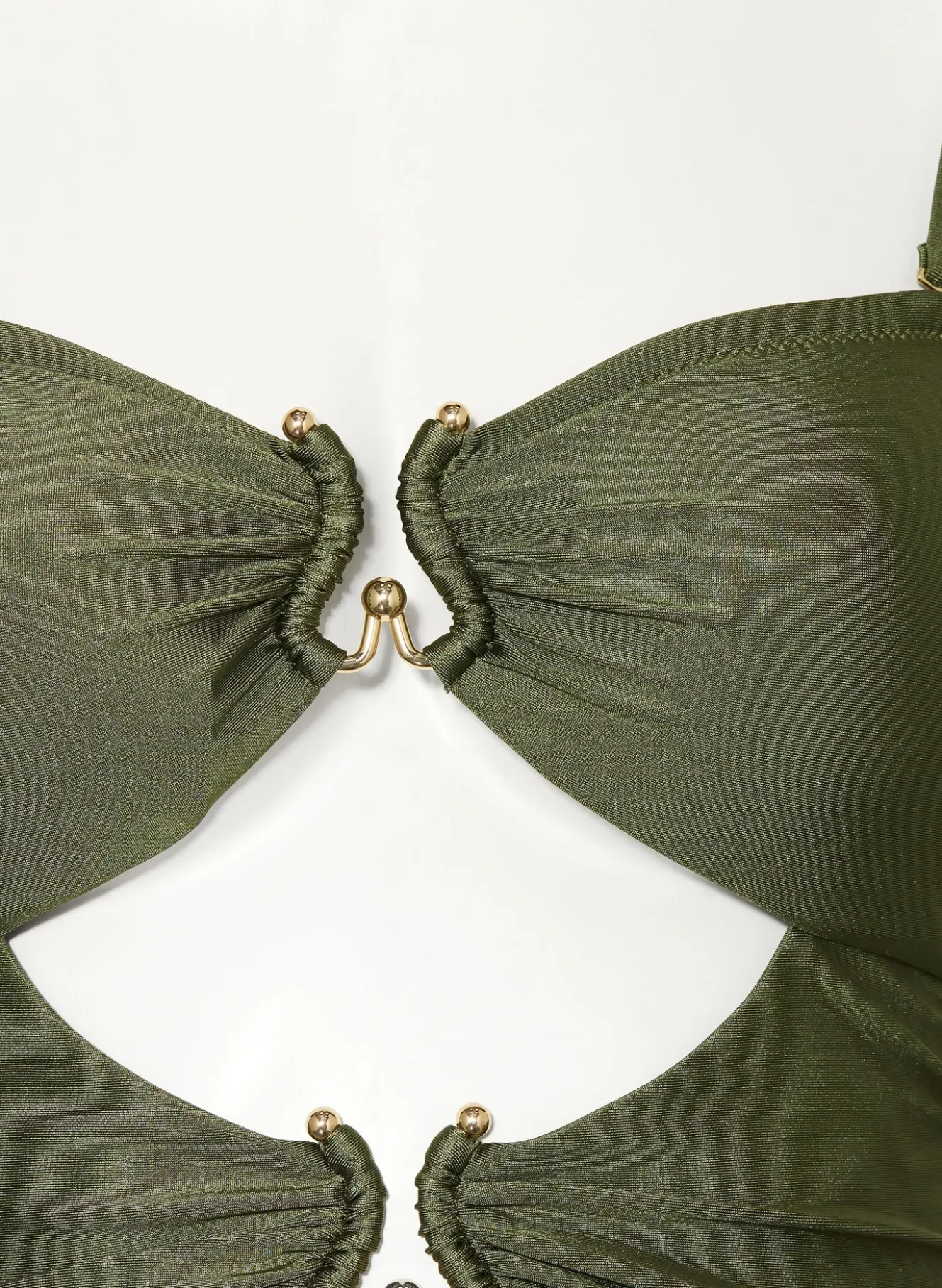 Bandeau-Badeanzug mit Cut-outs