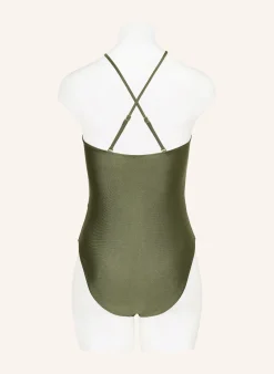 Bandeau-Badeanzug mit Cut-outs