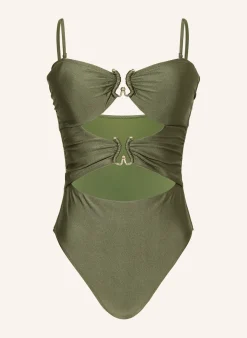 Bandeau-Badeanzug mit Cut-outs