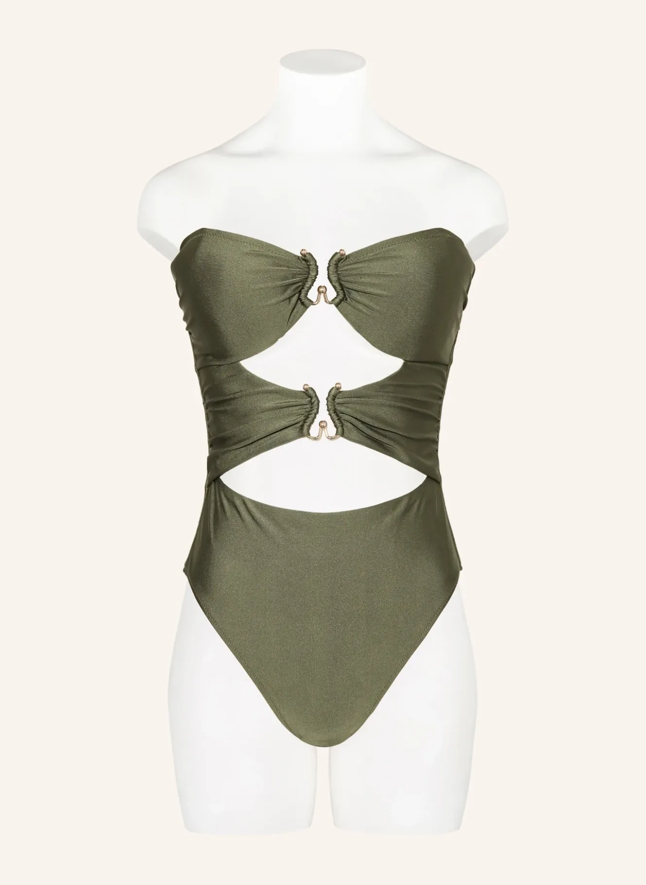 Bandeau-Badeanzug mit Cut-outs