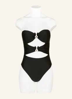 Bandeau-Badeanzug mit Cut-outs