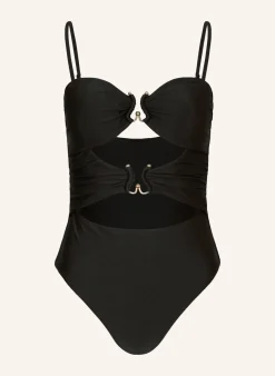 Bandeau-Badeanzug mit Cut-outs