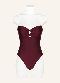 Bandeau-Badeanzug mit Cut-outs