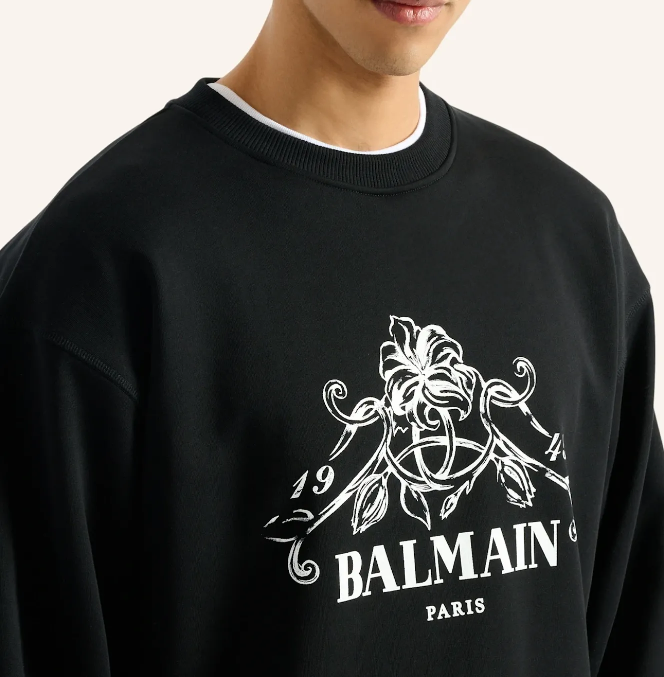 Bedrucktes Balmain Vine Sweatshirt