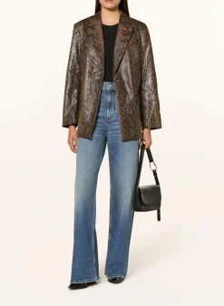 Blazer in Lederoptik